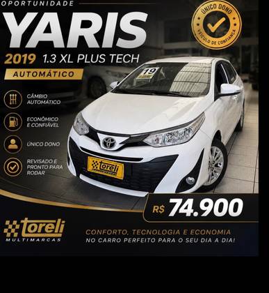 TOYOTA YARIS 1.3 16V FLEX XL PLUS TECH MULTIDRIVE TOYOTA YARIS 1.3 16V FLEX XL PLUS TECH MULTIDRIVE